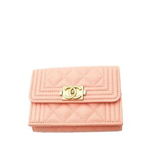 Pre Loved chanel Women Pink Small Wallets